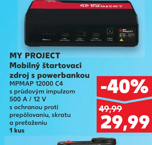 My Project Mobilný štartovací zdroj s powerbankou MPMAP 12000 C4