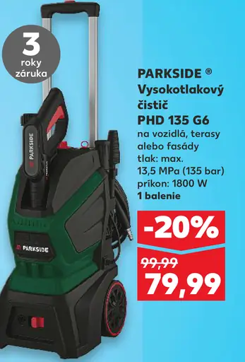 Parkside Vysokotlakový čistič PHD 135 G6