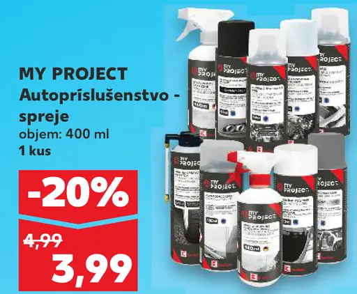 MY PROJECT Autopríslušenstvo - spreje