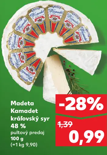 Madeta Kamadet kráľovský syr 48%