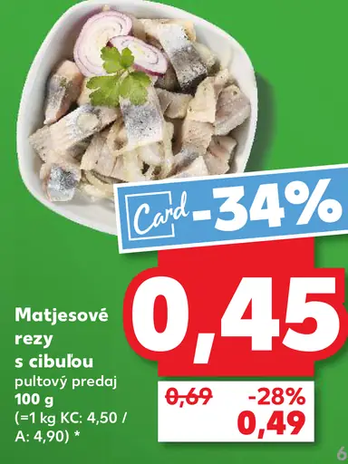 Matjesové rezy s cibuľou