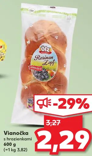 Vianočka s hrozienkami