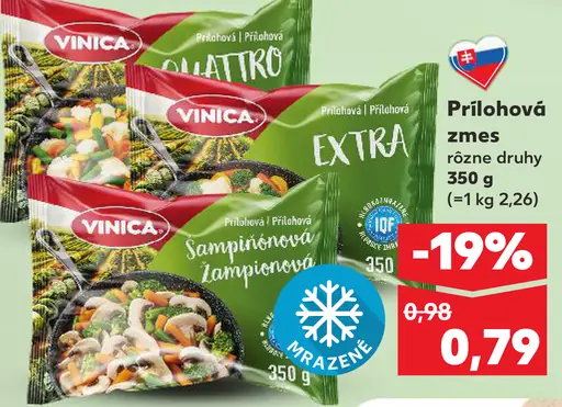 Prílohová zmes mrazená rôzne druhy