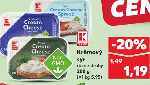 Krémový syr rôzne druhy