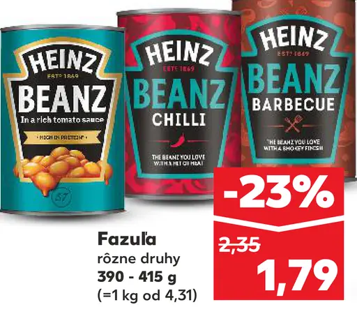Heinz Beanz fazuľa v paradajkovej omáčke