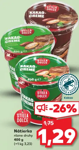Stilla Dolce Kakaová nátierka rôzne druhy