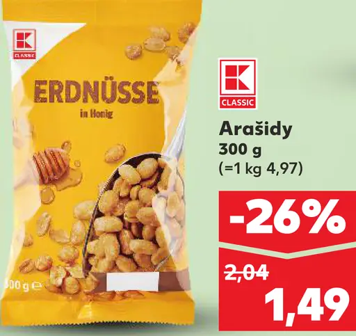 K-Classic Arašidy pražené