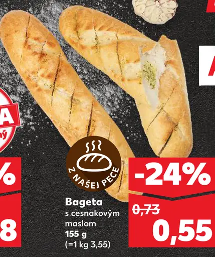 Bageta s cesnakovým maslom