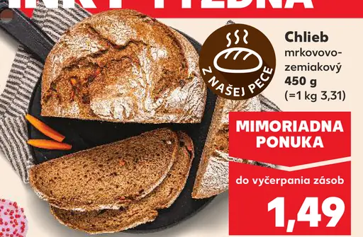 Chlieb mrkvovo-zemiakový