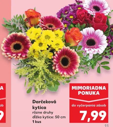Darčeková kytica rôzne druhy