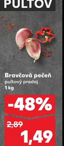 Kaufland bravčová pečeň pultový predaj