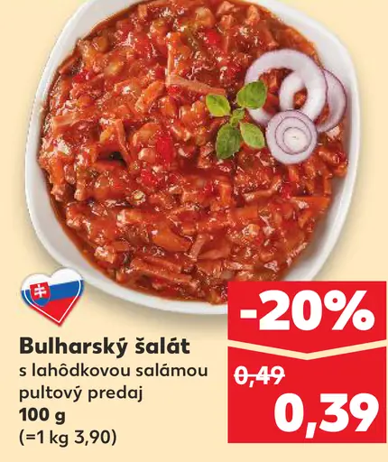 Bulharský šalát s lahôdkovou salámou