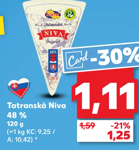 Niva Tatranská Niva syr