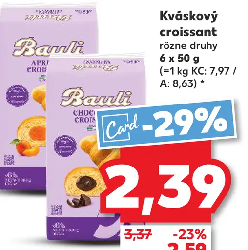Bauli kváskový croissant rôzne druhy