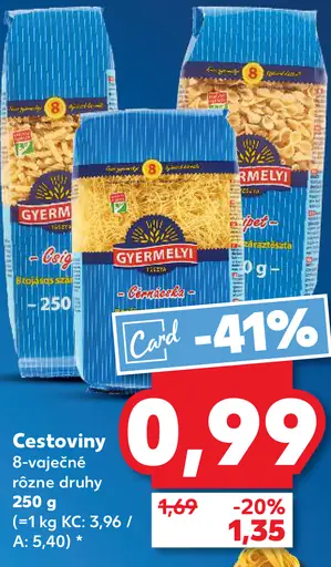 Gyermelyi cestoviny vaječné rôzne tvary