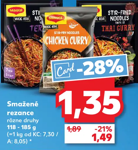 Maggi Soba instantné rezance rôzne druhy