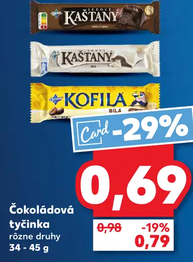 Kaštany čokoládová tyčinka