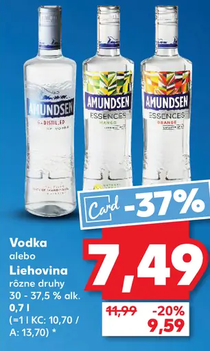 AMUNDSEN Vodka rôzne druhy