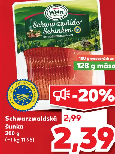 Wein Schwarzwaldská šunka