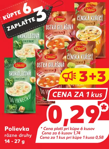 Polievka rôzne druhy