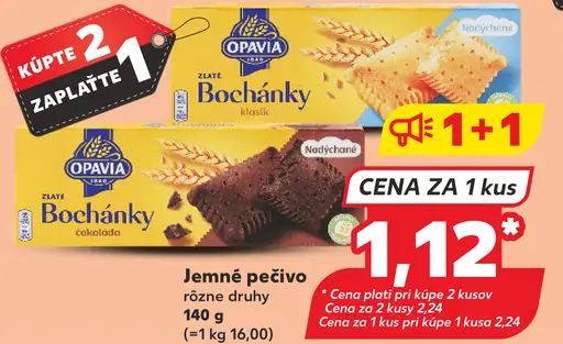 Opavia jemné pečivo rôzne druhy