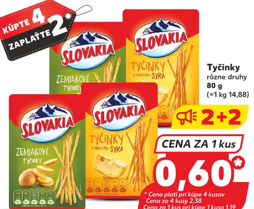 Slovakia tyčinky zemiakové rôzne druhy