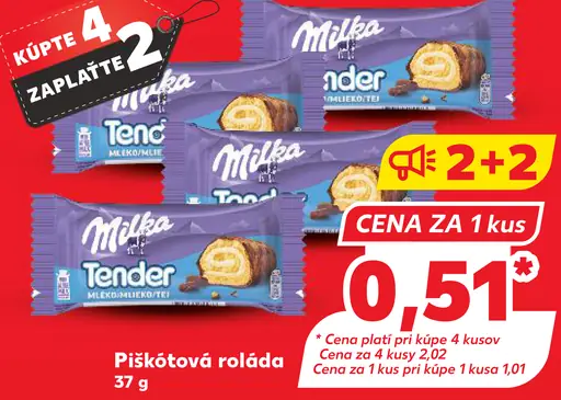 Milka Tender piškótová roláda
