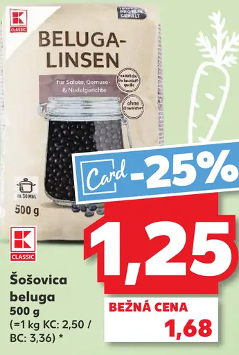 K-Classic šošovica beluga