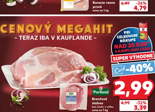 Bravčové stehno bez kosti chladené