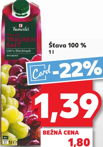 Šťava 100 % hroznová