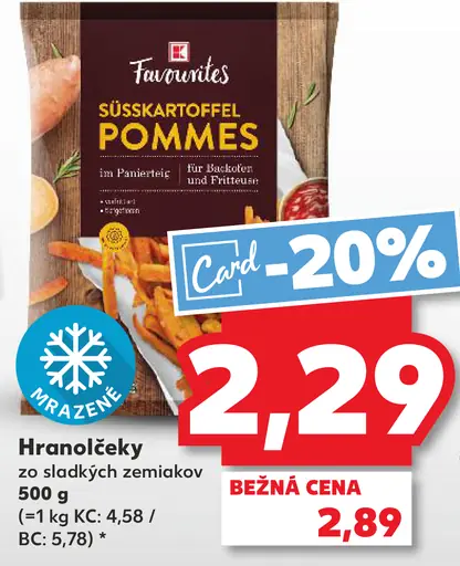 Favorina Süsskartoffel Pommes hranolčeky zo sladkých zemiakov