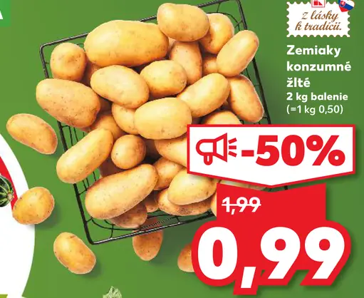 Kaufland zemiaky konzumné žlté