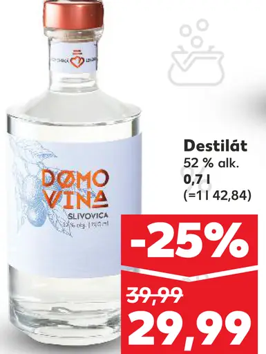 DomoVina slivovica destilát 52 %