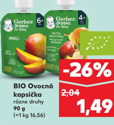 Gerber Organic ovocná kapsička