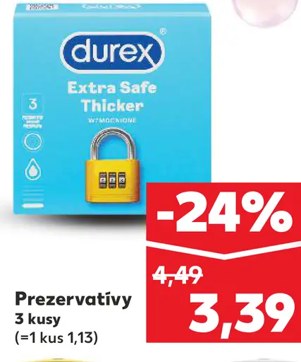 Durex prezervatívy Extra Safe Thicker