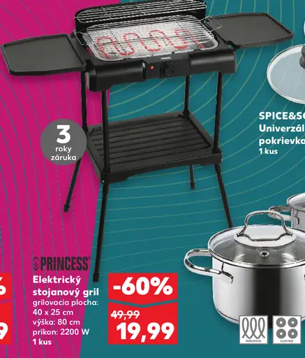 Princess Elektrický stajanový gril