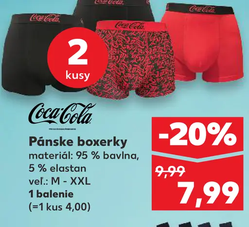Coca‑Cola pánske boxerky bavlnené