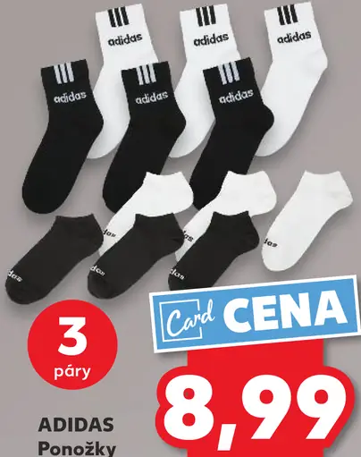 Adidas ponožky rôzne materiálové zloženie