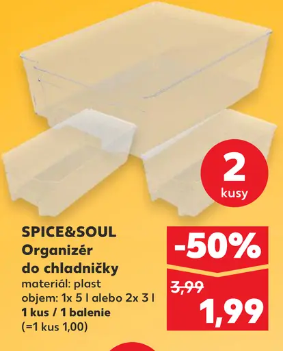 SPICE&SOUL Organizér do chladničky