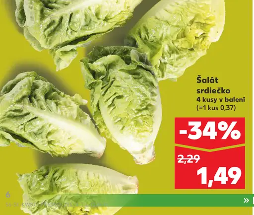 Šalát srdiečko čerstvý