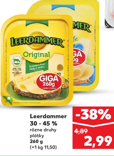 Leerdammer plátky 30‑45 %