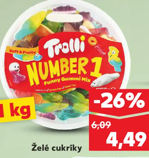 Tralli Number 1 želé cukríky