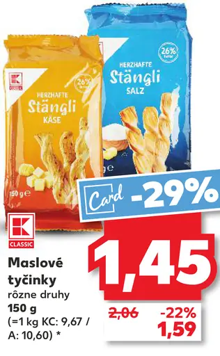 K-Classic maslové tyčinky rôzne druhy