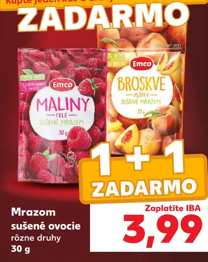 Emco mrazom sušené ovocie maliny
