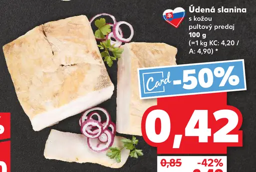 Údená slanina s kožou