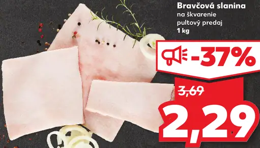 Bravčová slanina na škvarenie