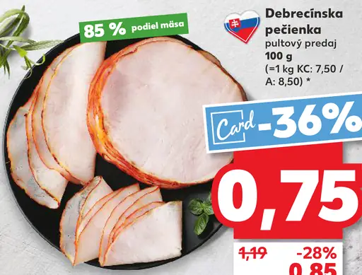 Debrecínska pečenka pultový predaj