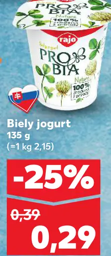 Rajo biely jogurt Probia