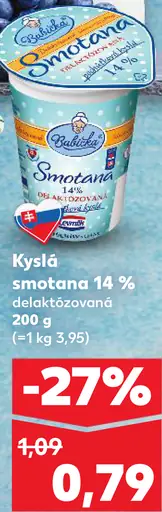 Babička smotana kyslá 14%