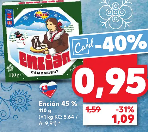 Encian camembert 45 %